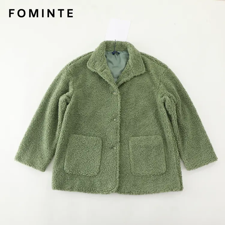 WholesaleFully Lined Sherpa Fleece Car Coat - FM0302000070