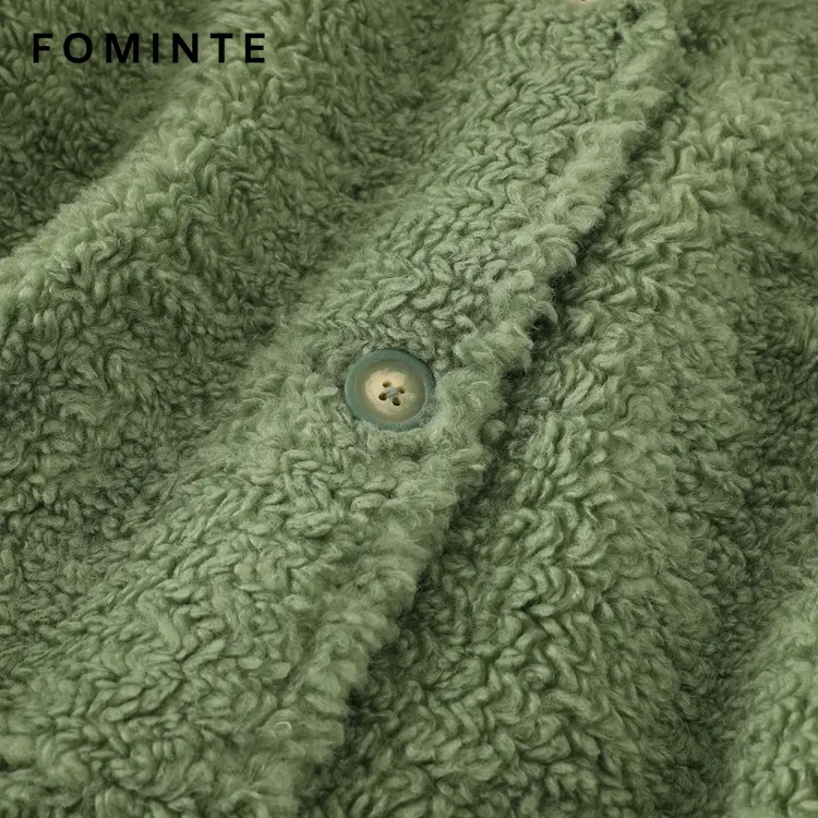 WholesaleFully Lined Sherpa Fleece Car Coat - FM0302000070