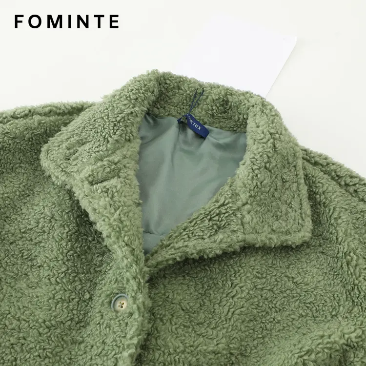 WholesaleFully Lined Sherpa Fleece Car Coat - FM0302000070