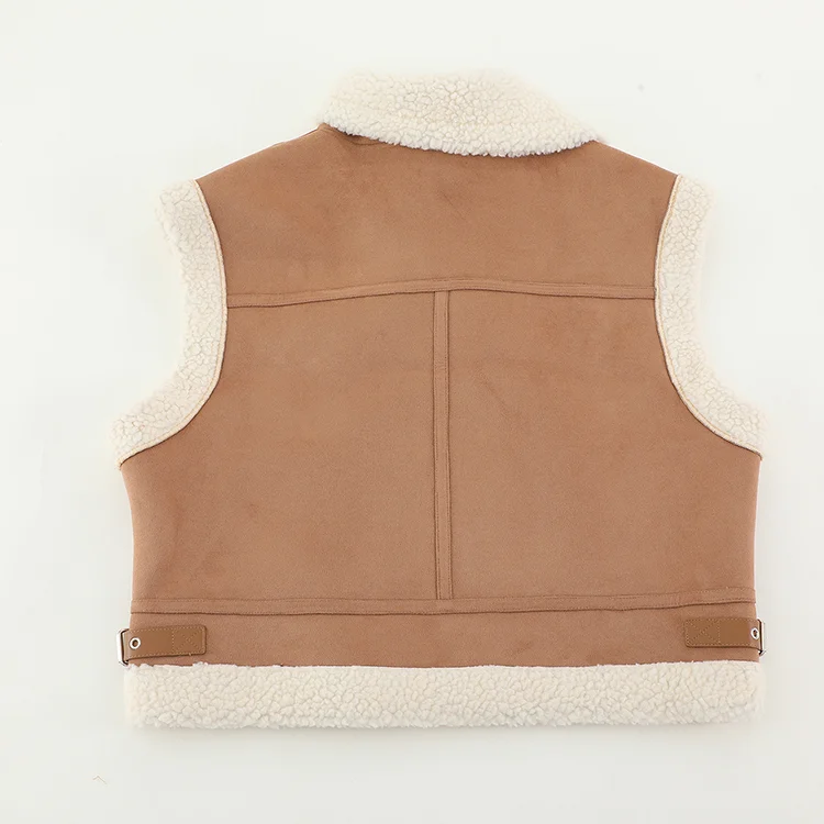 Faux Shearling Biker Vest - FM0302000072