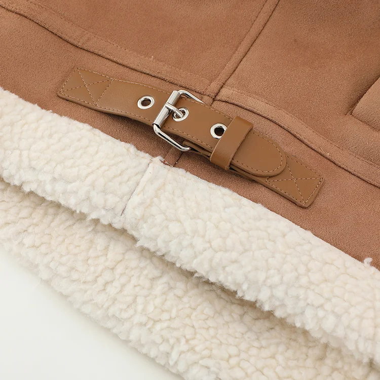 Faux Shearling Biker Vest - FM0302000072