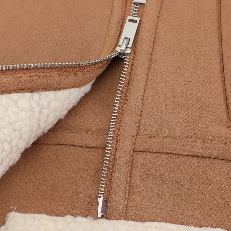 Faux Shearling Biker Vest - FM0302000072