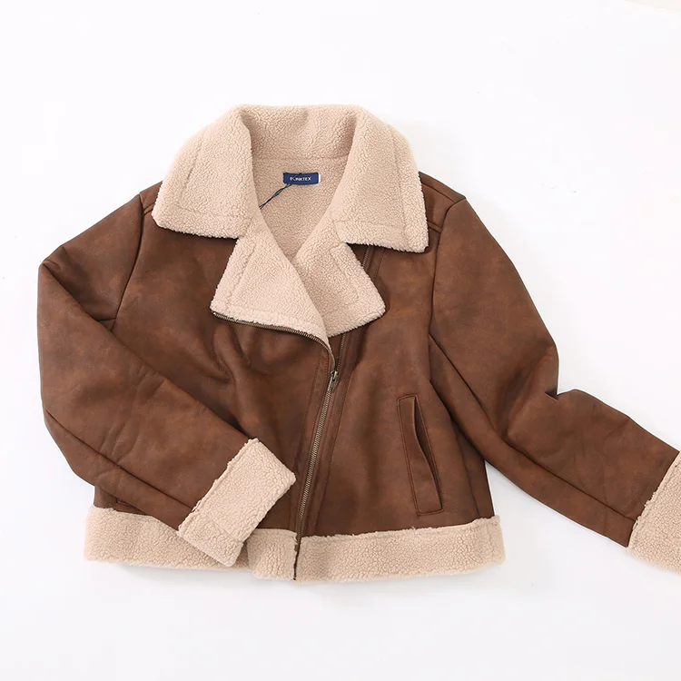 Faux Shearling Moto Jacket - FM0302000073