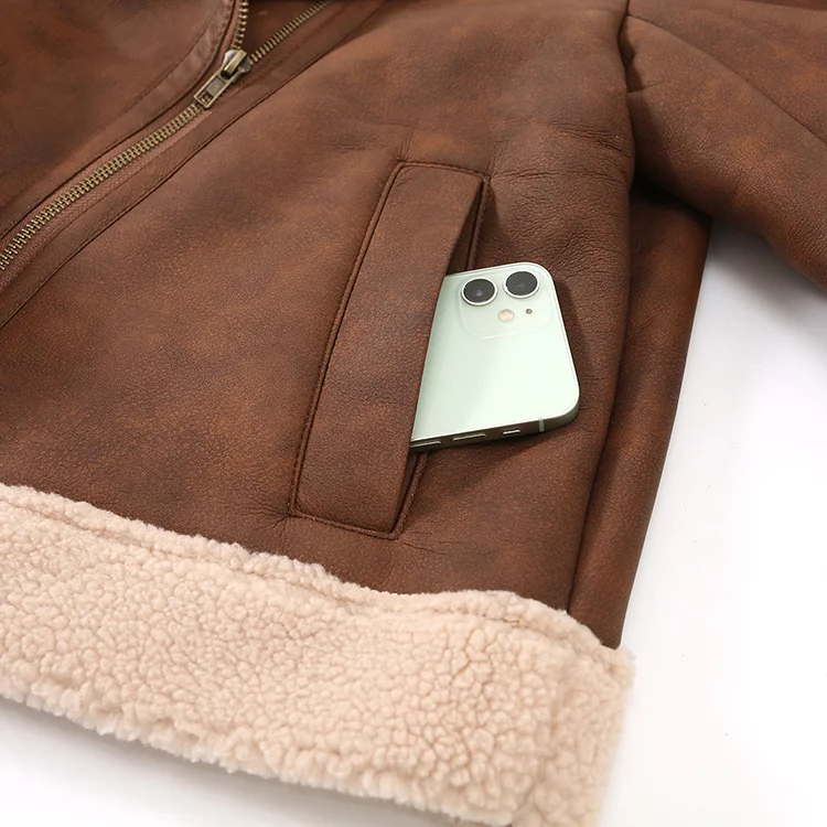 Faux Shearling Moto Jacket - FM0302000073