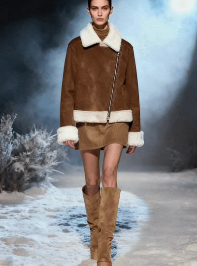 Faux Shearling Moto Jacket - FM0302000073