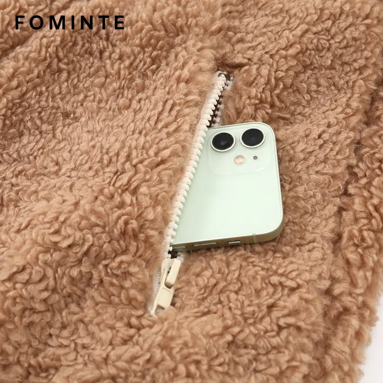 WholesaleTeddy Sherpa Fleece Jacket (Camel/Brown) - FM0302000074