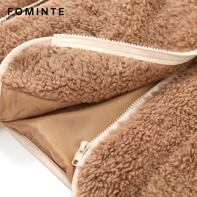 WholesaleTeddy Sherpa Fleece Jacket (Camel/Brown) - FM0302000074