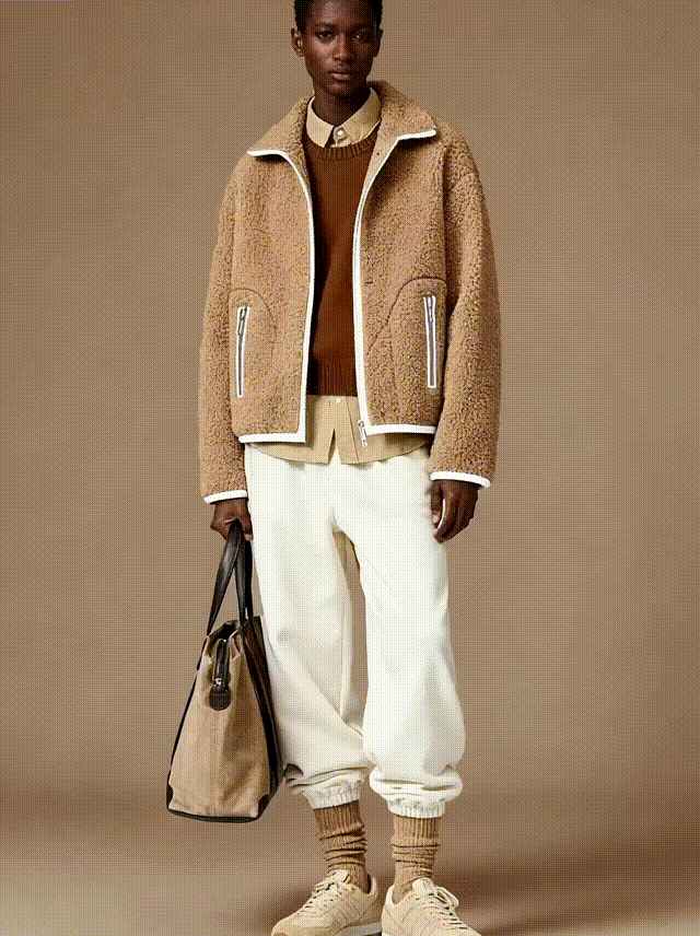 Teddy Sherpa Fleece Jacket (Camel/Brown) - FM0302000074
