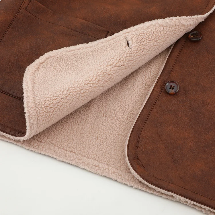 Hooded Faux Shearling Car Coat - FM0302000075