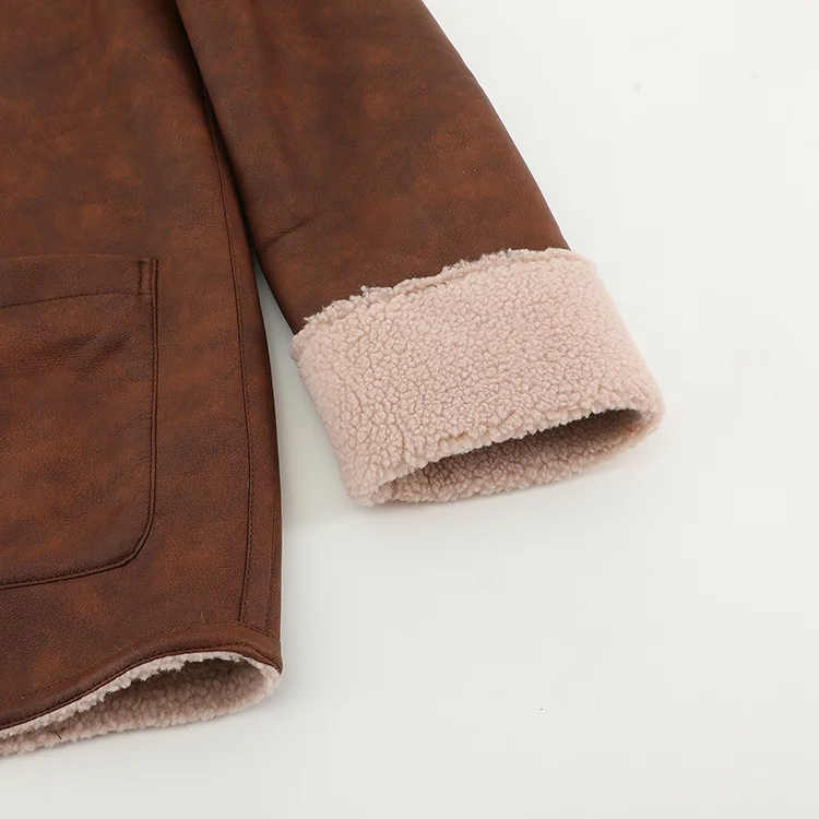 Hooded Faux Shearling Car Coat - FM0302000075