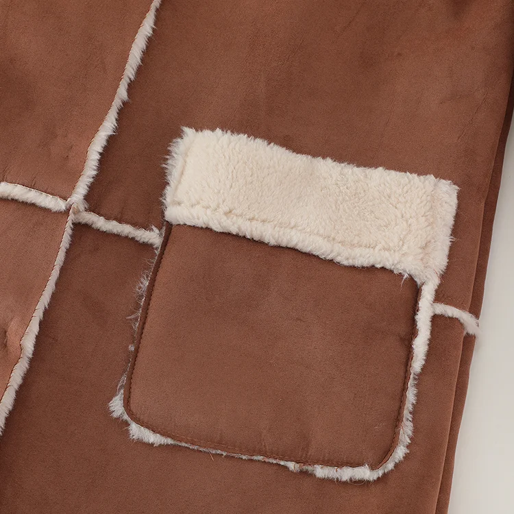 Long Faux Shearling Duster Coat - FM0302000078