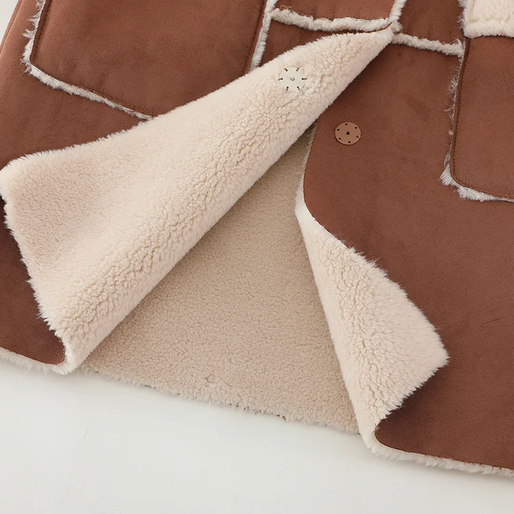 Long Faux Shearling Duster Coat - FM0302000078