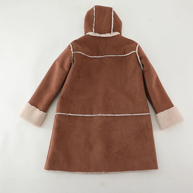 Long Faux Shearling Duster Coat - FM0302000078