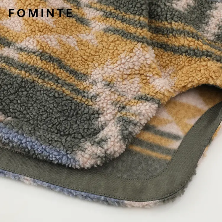 WholesaleAztec Print Sherpa Fleece Jacket - FM0302000083