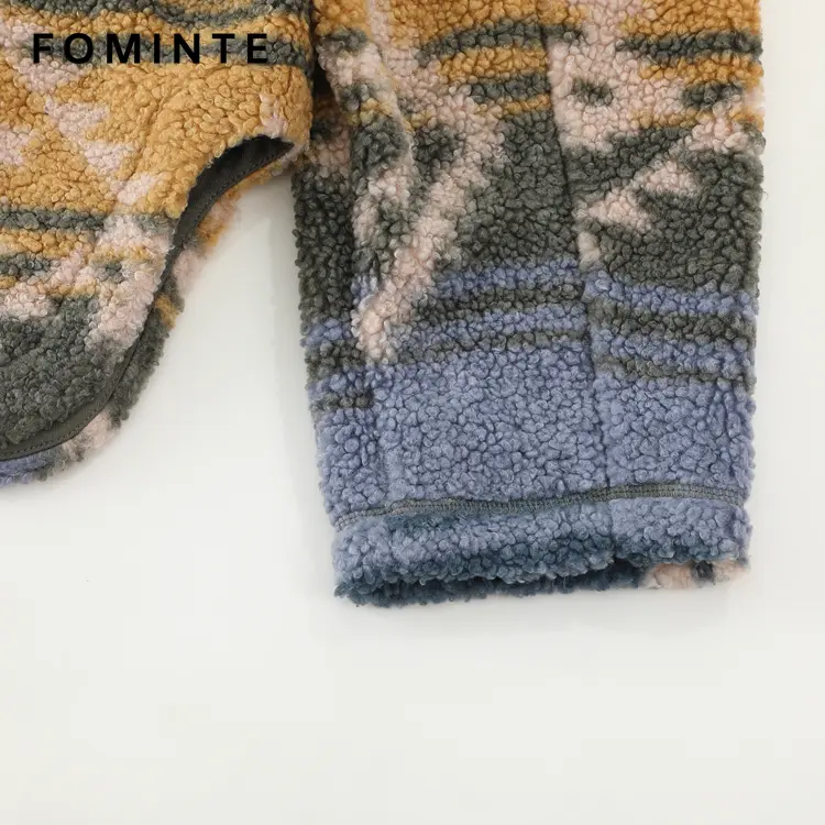 WholesaleAztec Print Sherpa Fleece Jacket - FM0302000083