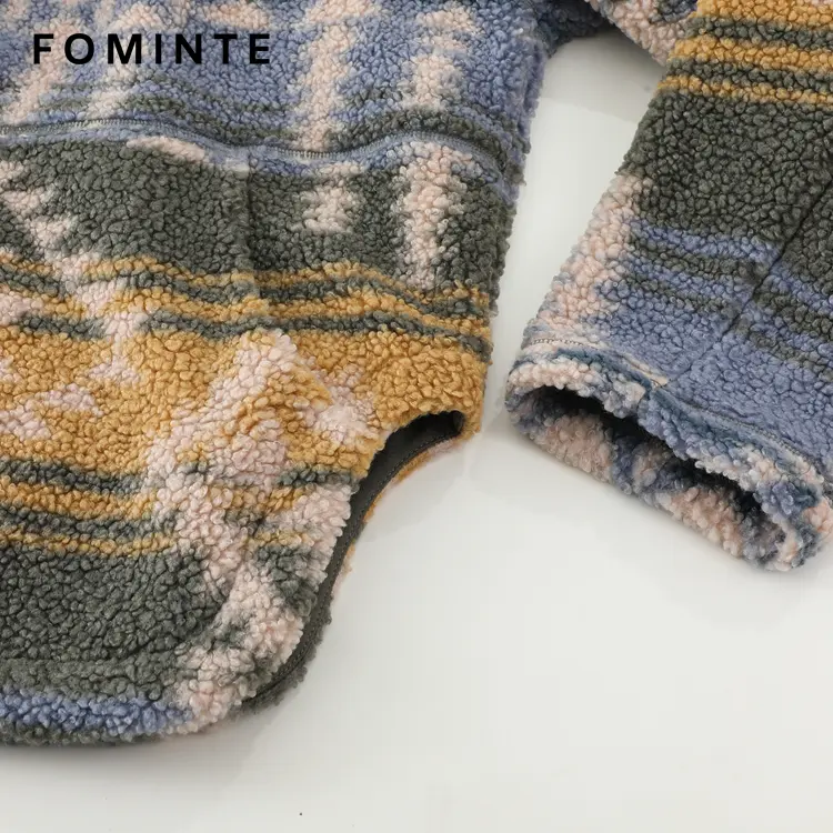 WholesaleAztec Print Sherpa Fleece Jacket - FM0302000083