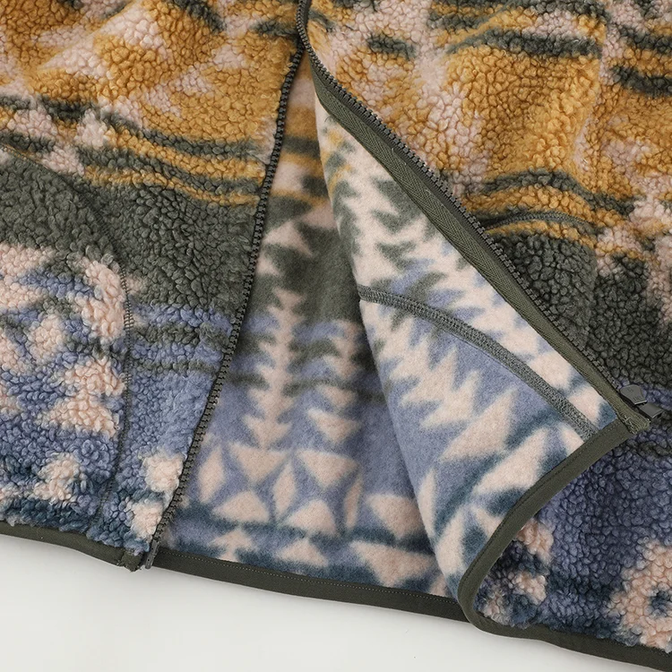 Hooded Aztec Sherpa Fleece Jacket - FM0302000084