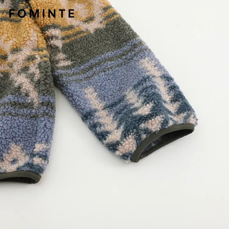 WholesaleHooded Aztec Sherpa Fleece Jacket - FM0302000084