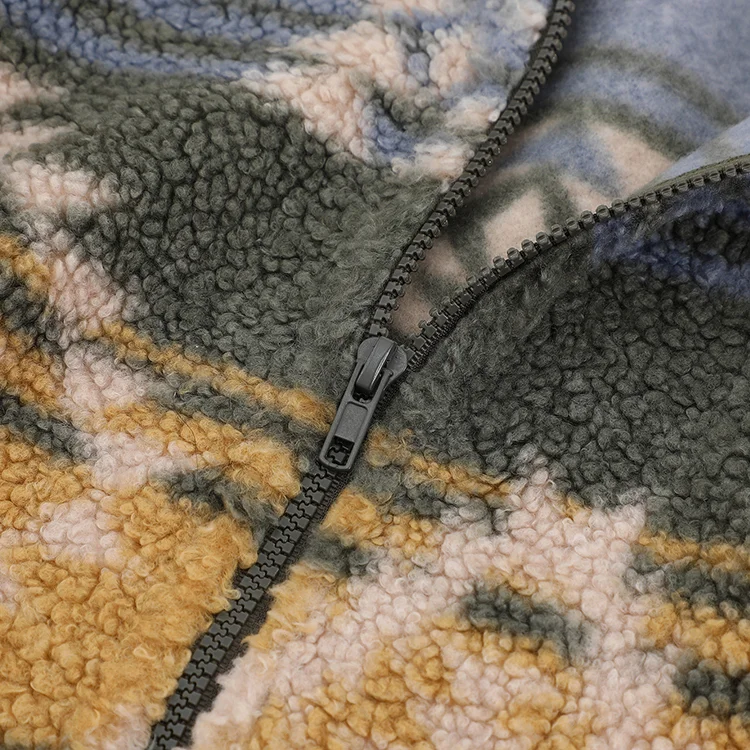 Hooded Aztec Sherpa Fleece Jacket - FM0302000084