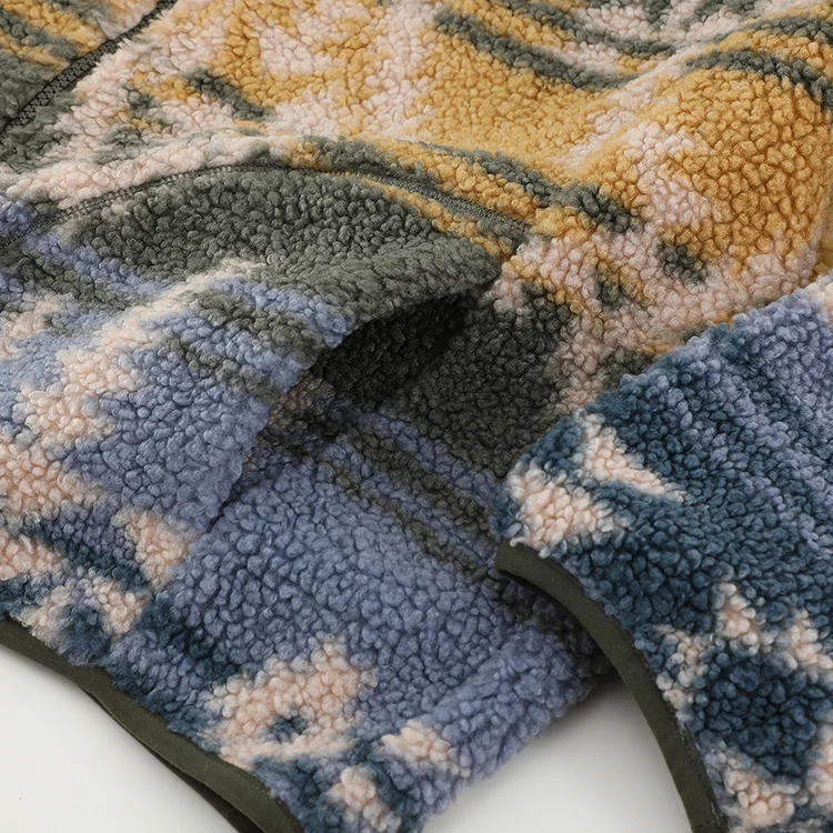 Hooded Aztec Sherpa Fleece Jacket - FM0302000084