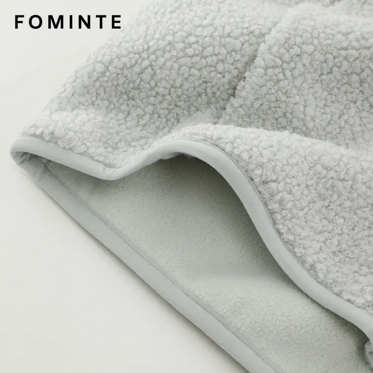 WholesaleSolid Hooded Sherpa Fleece Jacket - FM0302000085