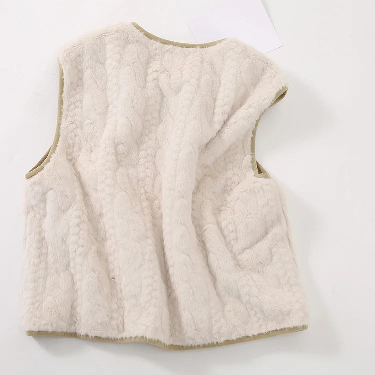 Cable Textured Fleece Vest - FM0302000087