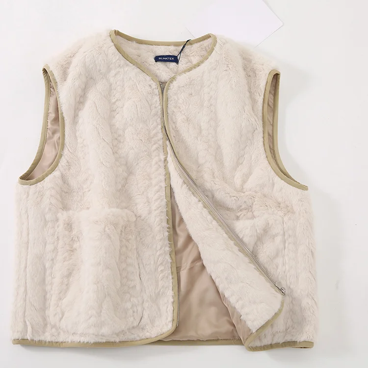 Cable Textured Fleece Vest - FM0302000087