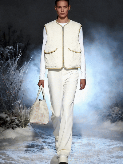 Cable Textured Fleece Vest - FM0302000087