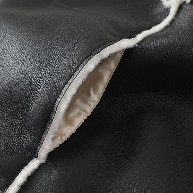 Faux Leather Sherpa-Lined Reversible Vest - FM0302000088