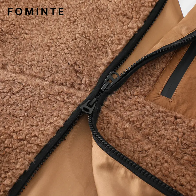 WholesaleSherpa Fleece Utility Vest with Contrast Trim - FM0302000091