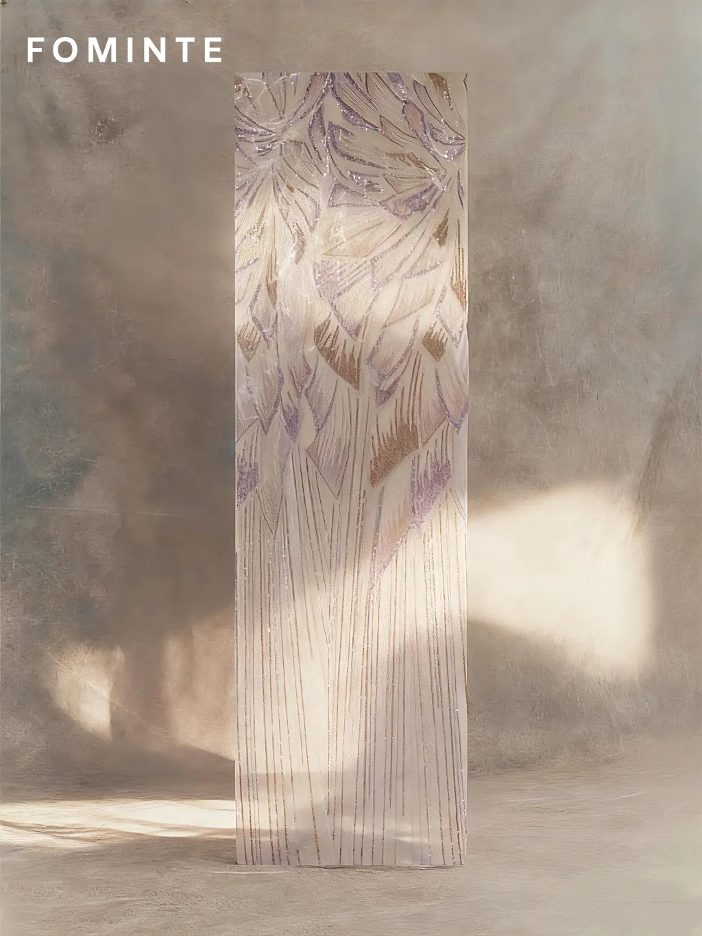 FT25-004: Glamorous Art Deco Beaded Fringe Fabric for Gatsby Style Gowns wholesale