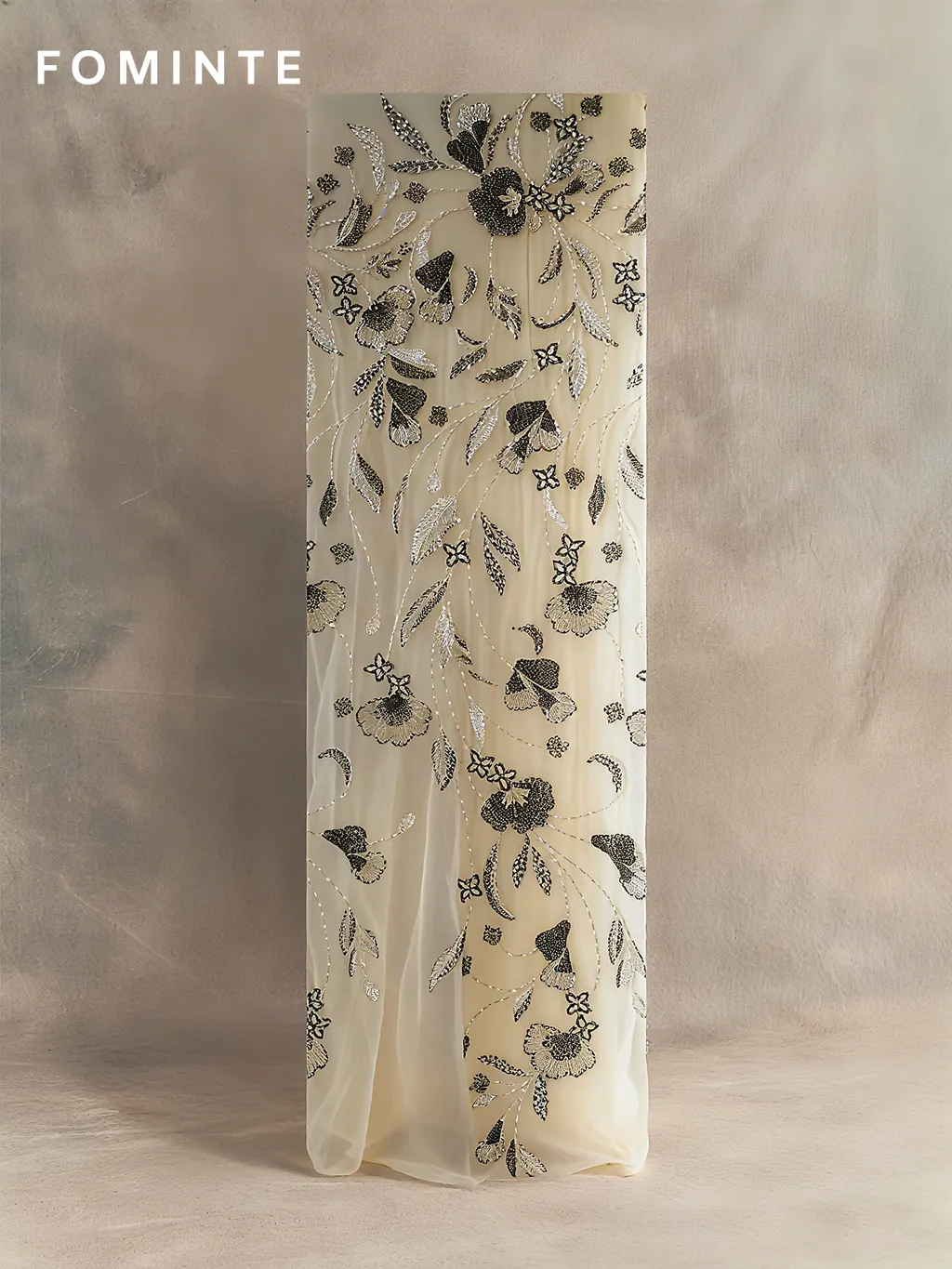 FT25-028: Sophisticated Botanical Beaded Lace for Mother of the Bride Gowns wholesale