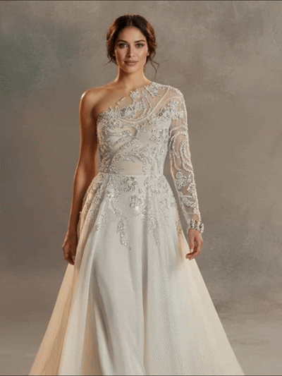 FT25-057B: Timeless Baroque Scroll Beaded Lace for Couture Bridal Gowns