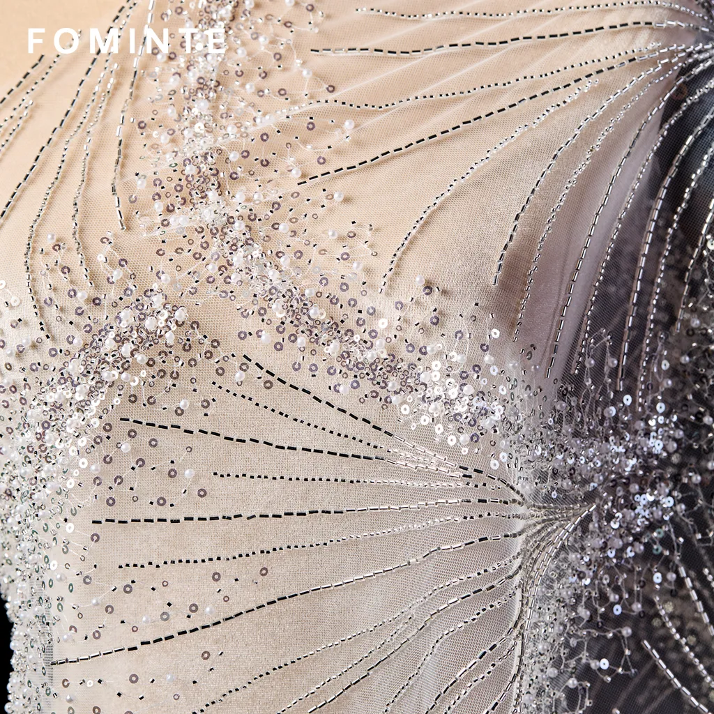 FT25-067 Glamorous Art Deco Beaded Lace for Great Gatsby Wedding Gowns wholesale