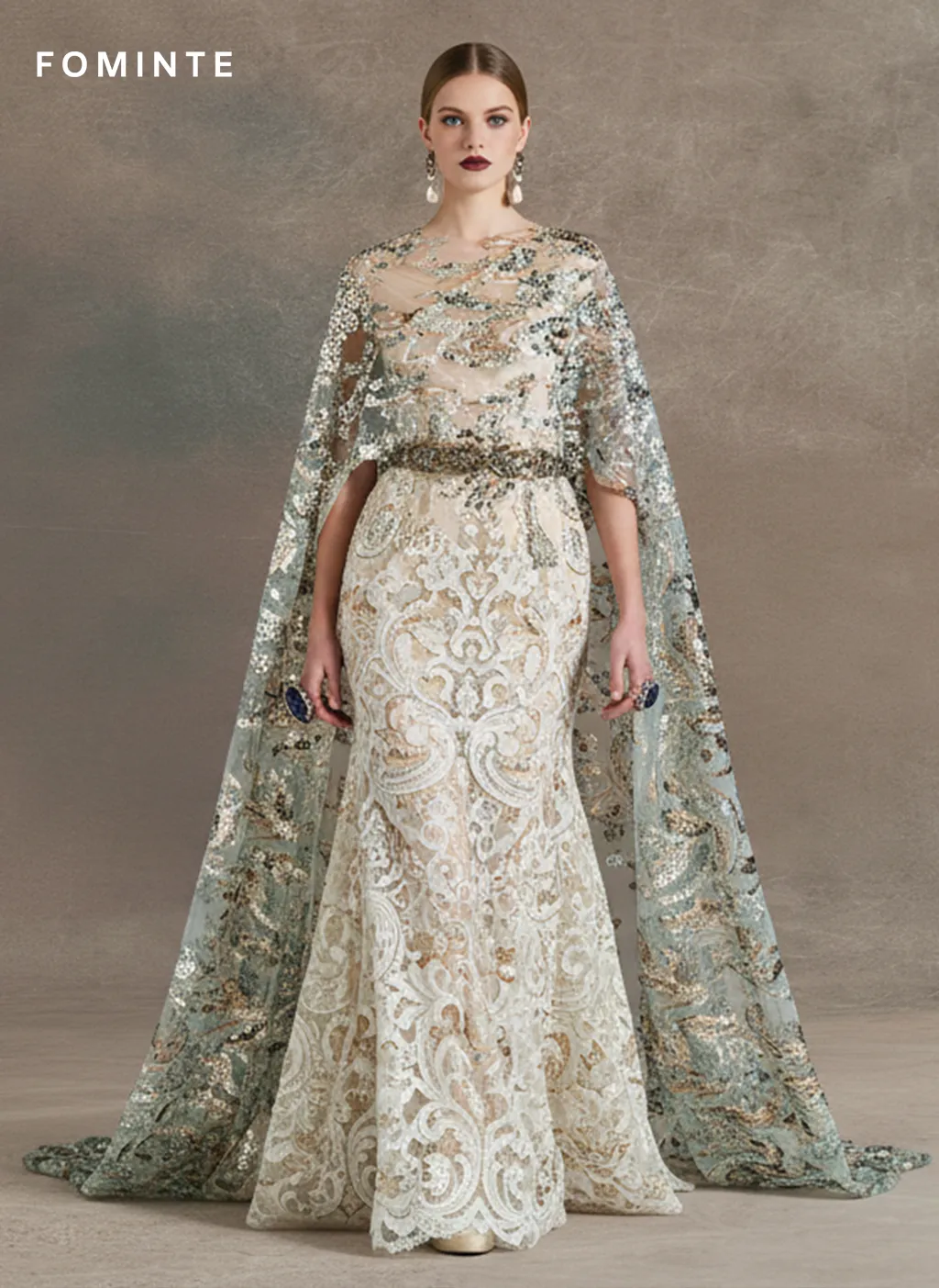 FT25-122: Modern Abstract Sequin and Beaded Fabric with Bugle Bead Fringe wholesale