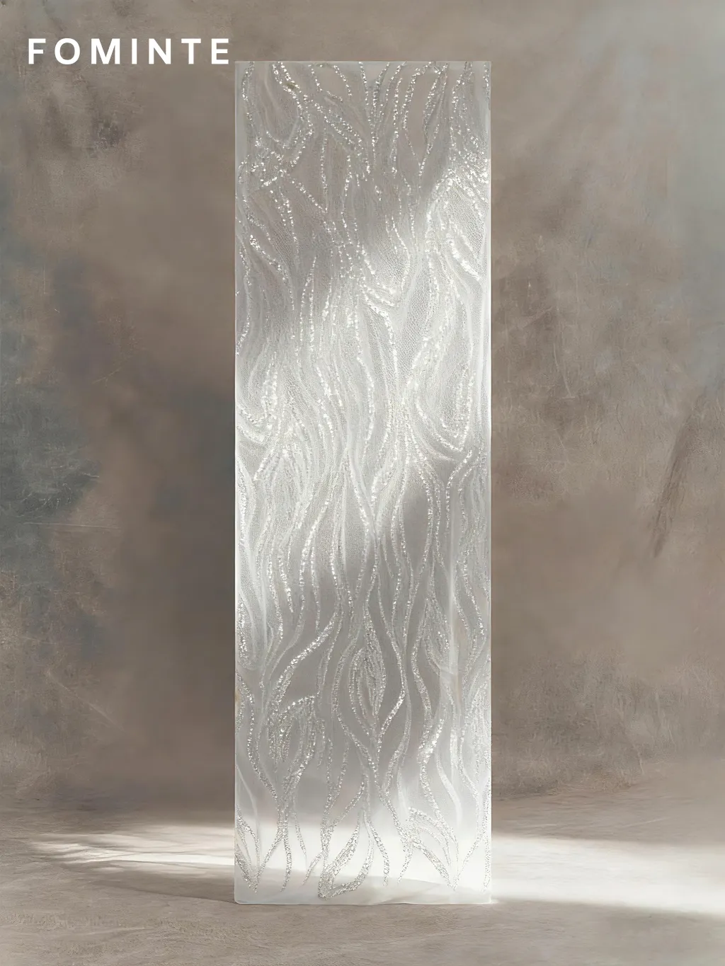 FT25-124 Modern Abstract Wave Beaded Lace for Glamorous Bridal Gowns