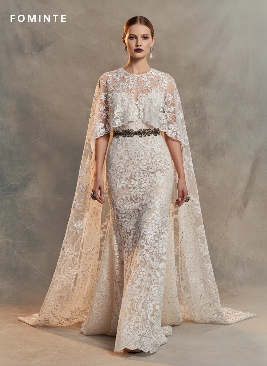 FT25-144B: Ethereal Wildflower Embroidered Tulle for Romantic Bridal Gowns