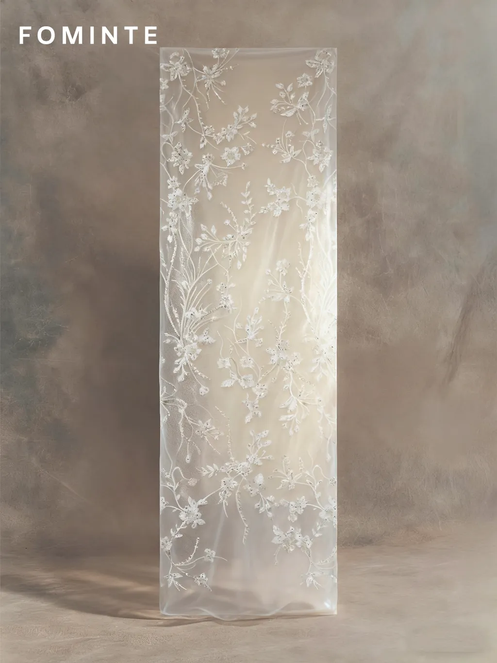 FT25-144B: Ethereal Wildflower Embroidered Tulle for Romantic Bridal Gowns
