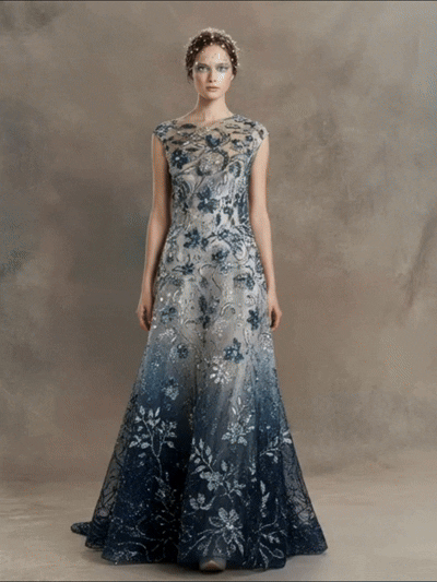 FT25-154 Opulent Paisley and Floral Beaded Lace for Luxury Caftans