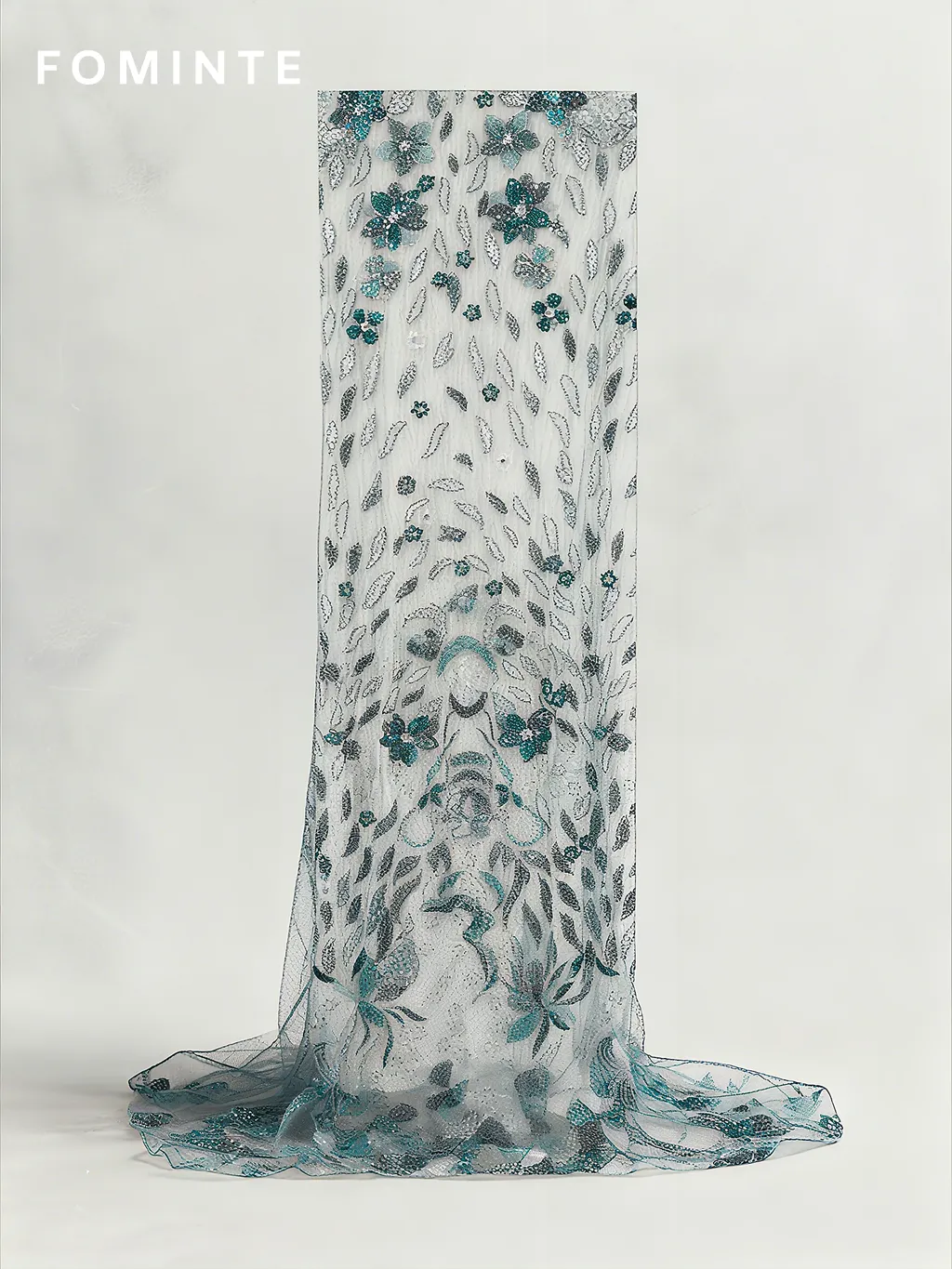 FT25-154 Opulent Paisley and Floral Beaded Lace for Luxury Caftans wholesale