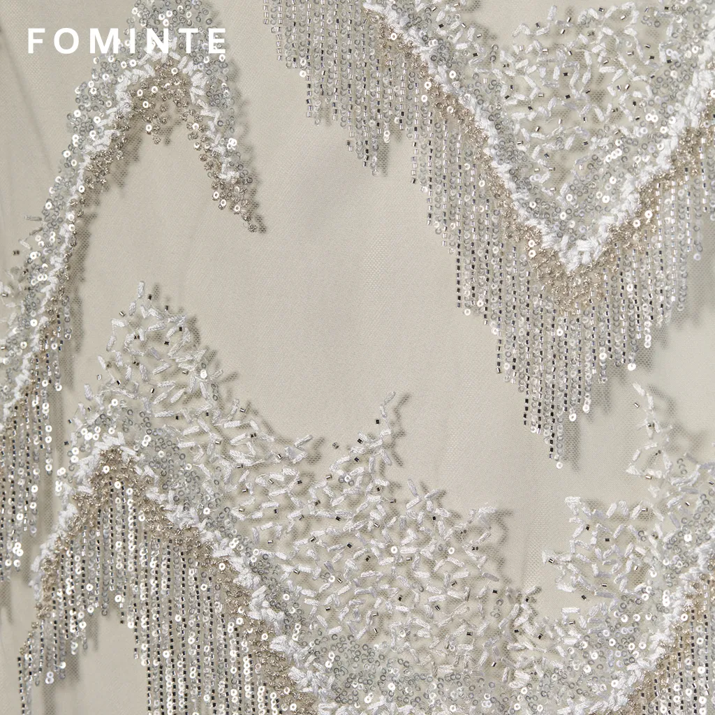 FT25-165B: Spectacular Art Deco Beaded Fringe Fabric for Flapper Dresses wholesale