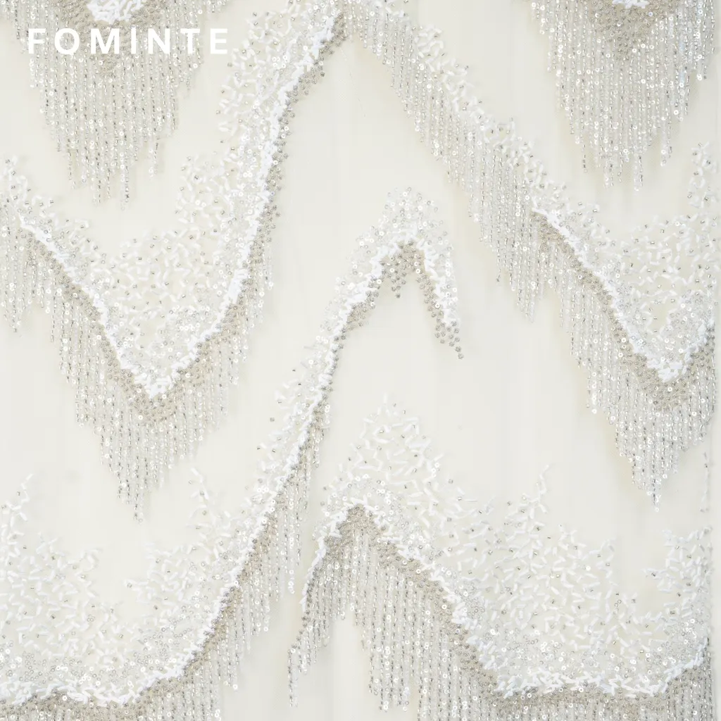 FT25-165B: Spectacular Art Deco Beaded Fringe Fabric for Flapper Dresses wholesale