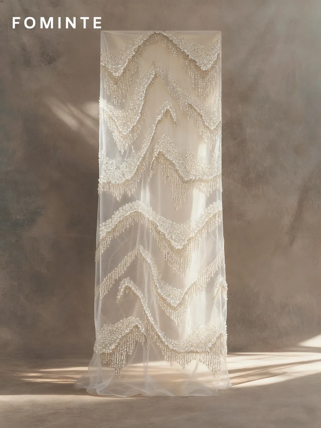 FT25-165B: Spectacular Art Deco Beaded Fringe Fabric for Flapper Dresses wholesale