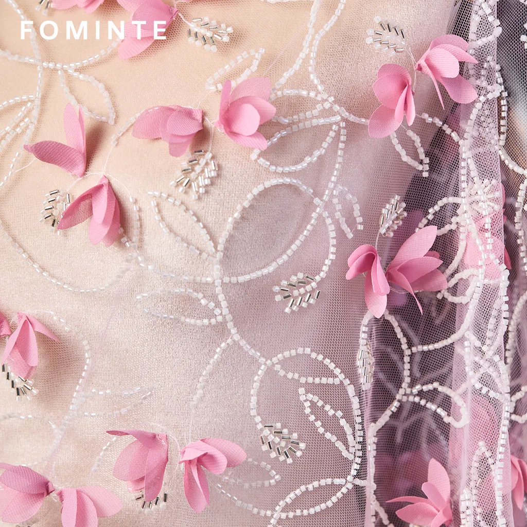 FT25-170D: Romantic 3D Floral Applique Lace for Garden Wedding Gowns wholesale