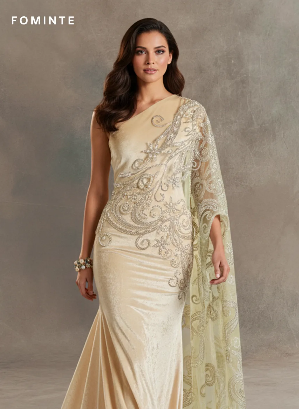 FT25-214: Regal Baroque Beaded Lace for Couture Bridal Gowns wholesale