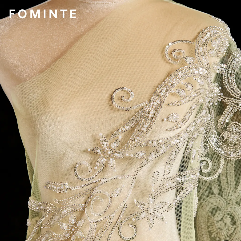 FT25-214: Regal Baroque Beaded Lace for Couture Bridal Gowns wholesale