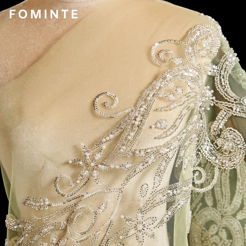 FT25-214: Regal Baroque Beaded Lace for Couture Bridal Gowns wholesale