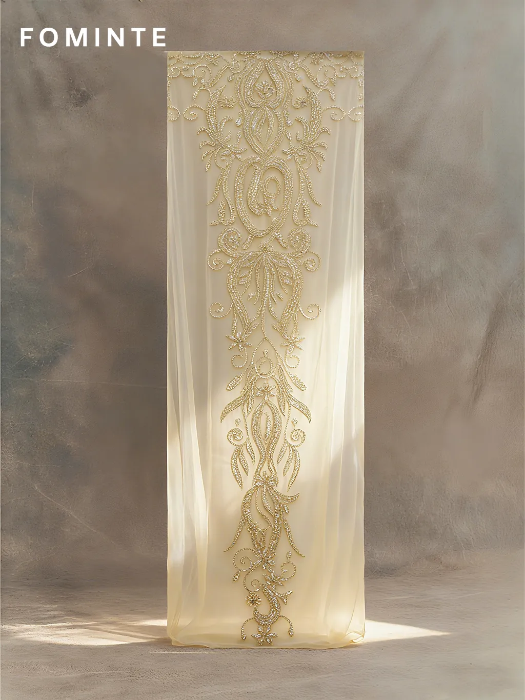 FT25-214: Regal Baroque Beaded Lace for Couture Bridal Gowns wholesale