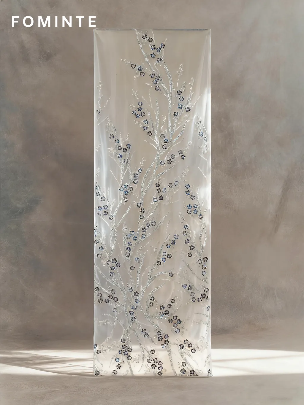 FT25-233T: Chinoiserie Inspired Cherry Blossom Sequin Lace Fabric wholesale