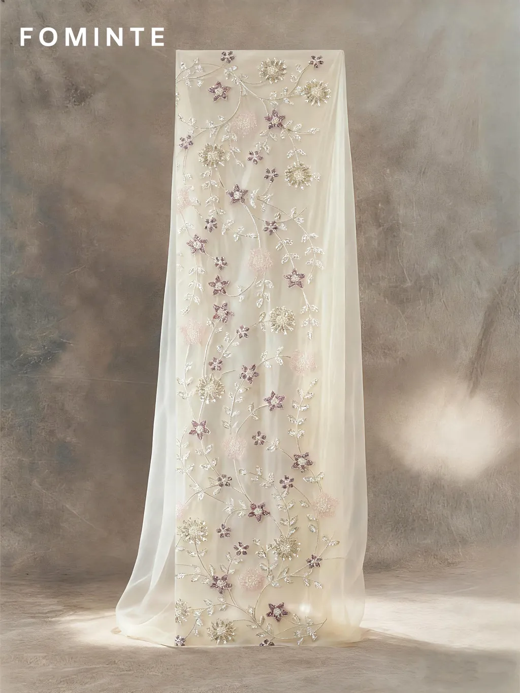 FT25-242: Romantic Spring Garden 3D Floral Beaded Lace for Prom Gowns wholesale